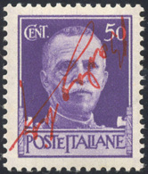 1945 - 50 Cent. Imperiale "firma Di Badoglio" Capovolta (CEI 471B), Gomma Originale Integra, Perfett... - Other & Unclassified