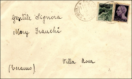 1945 - 1 Lira Violetto Imperiale (252A), 1 Lira Verde Democratica, Valori Gemelli, Affrancatura Mist... - Other & Unclassified