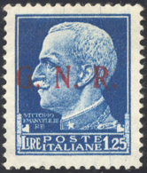 1943 - 1,25 Lire Imperiale, Soprastampa G.N.R. Del III Tipo, Tiratura Di Brescia (480/III), Nuovo, G... - Autres & Non Classés