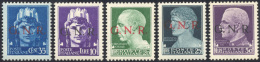 1944 - 35 Cent., 10 Lire, 20 Lire, 25 Lire E 50 Lire Soprastampa G.N.R. Di Verona (476,486/489), Ben... - Altri & Non Classificati