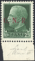 1943 - 25 Cent. Imperiale, Soprastampa G.N.R. Del III Tipo Di Brescia, Varietà  Punto Piccolo Dopo L... - Other & Unclassified