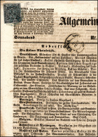 1858 - 10 Cent. Grigio (4a), Perfetto, Su Giornale Allgemeine Zeitung Del 22/5/1858, Transito Di Ver... - Modena