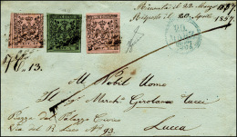 1857 - 5 Cent. Verde, Perfetto, E 10 Cent. Rosa (7,9), Un Esemplare Perfetto E Uno Corto, Su Sovraco... - Modena
