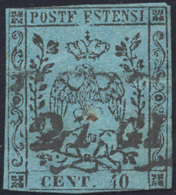 1852 - 40 Cent. Celeste (5), Usato, Molto Difettoso. Occasione. ... - Modena