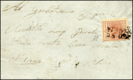 VIGGIU', Punti 12 - 15 Cent. (6), Perfetto, Su Lettera Del 28/10/1853 Per Milano. Rara! A.Diena, Fie... - Lombardo-Veneto