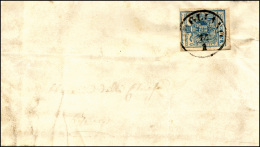 MOGLIANO, C1 Punti 7 - 45 Cent. (22), Perfetto, Su Sovracoperta Di Lettera Del 15/1/1858 Per Almenno... - Lombardo-Veneto