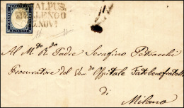 CASALPUSTERLENGO, Punti 9 - 20 Cent. (15B), Perfetto, Su Sovracoperta Di Lettera Del 25/11/1858 Per ... - Lombardo-Veneto