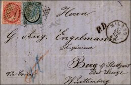 1866 - 40 Cent. De La Rue, Tiratura Di Torino, E 20 Cent. Su 15 Cent. Ferro Di Cavallo, III Tipo (T2... - Lombardy-Venetia