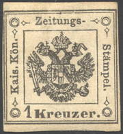 1859 - 1 Kr. Nero (2), Nuovo, Gomma Originale, Perfetto. Cert. Sorani. ... - Lombardo-Vénétie