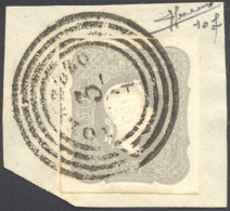 1861 - 1,05 S. Grigio Scuro (10f), Perfetto, Usato Su Frammento A Tolmezzo. Bellissimo! Cert. Sorani... - Lombardo-Vénétie