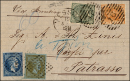 1879 - 5 Cent. De La Rue E 20 Cent. Arancio (L16,18), Perfetti, Su Sovracoperta Di Lettera Da Messin... - Autres & Non Classés