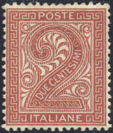 1863 - 2 Cent. Bruno Rosso De La Rue, Tiratura Di Londra (L15), Nuovo, Gomma Originale, Perfetto E D... - Other & Unclassified