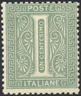 1863 - 1 Cent. Verde Grigio Chiaro, De La Rue, Tiratura Di Londra (L14), Nuovo, Gomma Originale Inte... - Altri & Non Classificati