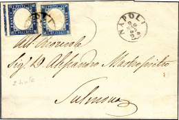 1863 - 15 Cent. Azzurro, Perfetto, E 15 Cent. Azzurro Scuro, Difettoso In Basso, Tipo Sardegna (11,1... - Autres & Non Classés