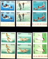 WATER SPORTS-POLO-ANGLING-SCUBA-SKIING-SPEED BOATS-REGATTA-IMPERF PAIRS-PANAMA-SCARCE-MNH-H1-375 - Water Polo