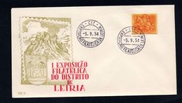 Portugal Cachet Commémoratif Expo Philatelique Leiria 1954 - Postal Logo & Postmarks