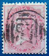 BRITISH INDIA 1855 8as Queen Victoria DIE-I Used UNWATERMARKED BLUISH GLAZED PAPER - 1854 Britse Indische Compagnie