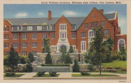 Michigan East Lansing Sarah Williams Dormiotry Michigan State College 1943 Curteich - Lansing