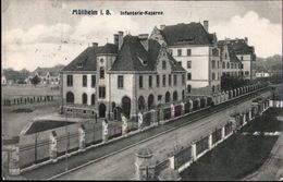 ! Alte Ansichtskarte Müllheim In Baden, Infanterie Kaserne 1913, Militaria - Kasernen
