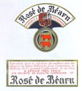 2 Etiquettes Anciennes De VIN ROSE DE BEARN - COOPERATIVE DE BELLOCQ - PYRENEES COTE BASQUE - Rosé (Schillerwein)