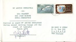 Canada 1970 St. Anthony Ship Arctic Endeavour Labrador Signed Gillett - Cartas & Documentos