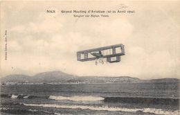 06-NICE- GRAND MEETING D'AVIATION, 10-25 AVRIEL 1910 - ROUGIER SUR BIPLAN VOISIN - Marchés, Fêtes