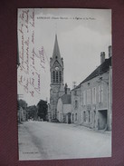 CPA 52 LONGEAU PERCEY L'Eglise Et La Poste Canton VILLEGUSIEN LE LAC - Le Vallinot Longeau Percey