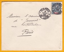 1903 - Enveloppe De Saint Louis Du Sénégal Vers Paris - Afft 15 C Groupe - Cad Arrivée Paris Distribution - Cartas & Documentos