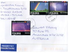 (11) Poland To Australia Cover - Sky - Covers & Documents