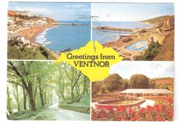 Greetings From VENTNOR, Isle Of Wight, GB :Seafront,Undercliff Nr. Niton Boating Lake And Pier Steephill Gardens Tavern - Ventnor