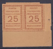Madagascar 1891 Yvert#11 Unused, Not Hinged Pair - Neufs