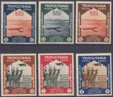 Italy Colonies Tripolitania 1934 Colonial Arts Exposition Sassone#A41-A46 Mint Hinged - Tripolitaine