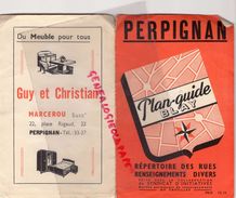 66 - PERPIGNAN - PLAN GUIDE BLAY - GUY CHRISTIAN MARCEROU- 22 PLACE RIGAUD-MICHEL CASSE OPTICIEN-ALQUIER ANTIQUITES - Europe