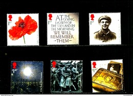 GREAT BRITAIN - 2014  THE GREAT WAR  SET  MINT NH - Unused Stamps