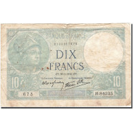 Billet, France, 10 Francs, 1915, 1941-01-16, B+, Fayette:7.28, KM:84 - 10 F 1916-1942 ''Minerve''