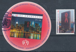 2002 UNU NY  Sensibilisation Au SIDA   AIDS  Yvert N° 894, BF 23,   Michel N° 912, BF 22 - Used Stamps