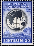 UPU-CEYLON-BRITISH OCCUPATION-SCARCE-MLH-H1-393 - UPU (Union Postale Universelle)