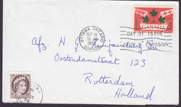 Canada Upfranked OTTAWA Ontario 1959 FDC Cover Lettre ROTTERDAM Holland Netherlands W. Original Letter - Cartas & Documentos