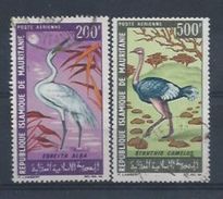 MAURITANIE  : Y&T(o) PA N° 65 & 66 " Autruche Et Aigrette" - Struzzi