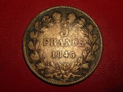 France - 5 Francs 1845 BB Strasbourg Louis Philippe 0758 - 5 Francs