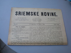Vukovar 1909 Sriemske Novine - Slawische Sprachen