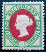 HELIGOLAND 1875 2pf Queen Victoria MNH Scott15 CV$16 - Heligoland (1867-1890)