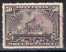 Sello DOCUMENTARY U.S.A. 50 Ctvos 1898. Ship º - Revenues
