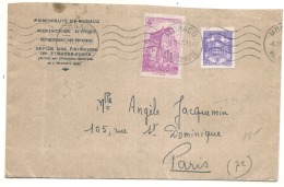 Lettre De Monaco Du Ministere D'état Emission Des Timbres Poste - - Cartas & Documentos