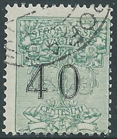 1924 REGNO USATO SEGNATASSE PER VAGLIA 40 CENT - R9-3 - Tax On Money Orders