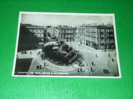 Delcampe - Cartolina Taranto - Piazza G. Bruno E Via D'Aquino 1948 - Taranto