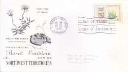 CANADA FIRST DAY COVER ISSUED FROM OTTAWA 23-02-1966 - PROVINCIAL FLORAL EMBLEM SERIES, NORTHWEST TERRITORIES, MOUNTAIN - Storia Postale