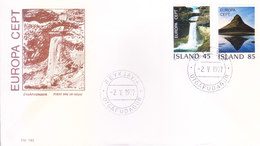 ICELAND FIRST DAY COVER ISSUED FROM REYKJAVIK 02-05-1977 - UTGAFUDAGUR, CEPT - Covers & Documents