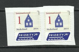 NEDERLAND Netherland 2014 - 2 Stamps On Cover Cut Out Not Cancelled Ungestempelt - Neufs