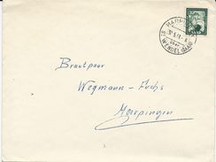 LETTRE 1951 AVEC CACHET DE MARPINGEN ÜBER ST WENDEL - Lettres & Documents